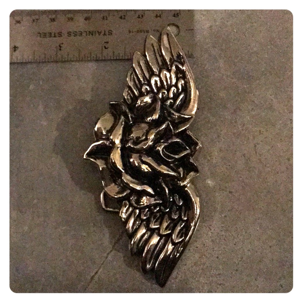 Rose Winged Belt Buckle
